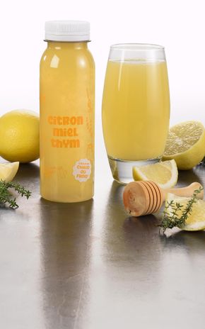 Le Jus de citron,miel et thym