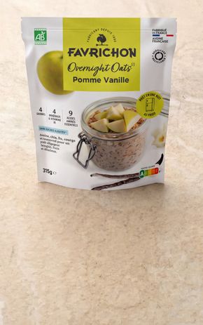 L'Overnight oats pomme vanille  BIO "Favrichon"