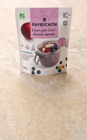 L'Overnight oats pomme myrtille BIO "Favrichon"