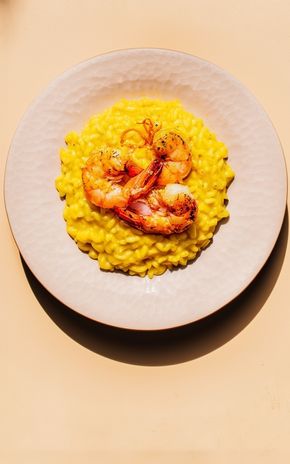 Le Risotto safrané aux gambas