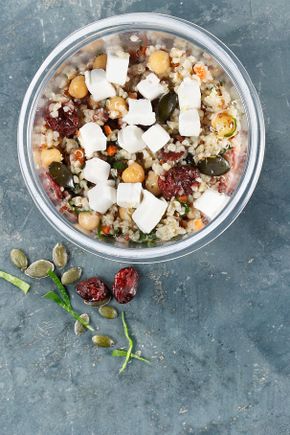La Salade de céréales, betteraves et feta