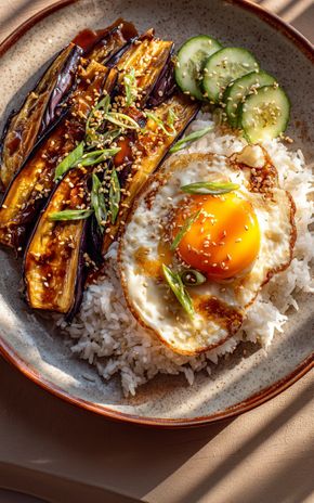 L'Aubergine laquée au miso et sauce soja
