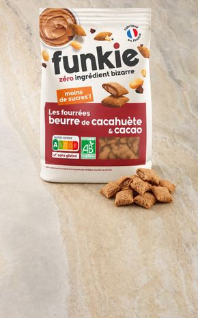 Les Céréales fourrées beurre de cacahuètes et cacao BIO "Funkie"